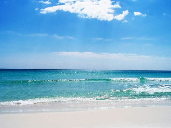 Beach view of the Emerald Coast